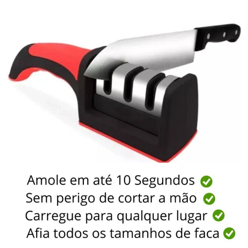 Afiador de Facas 3 em 1