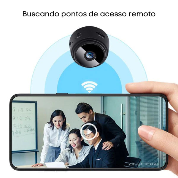 Mini Câmera Espiã A9 Wifi com Sensor e Visão Noturna