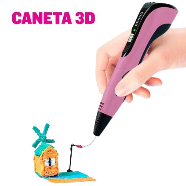 Caneta 3D +20 filamento de Brinde